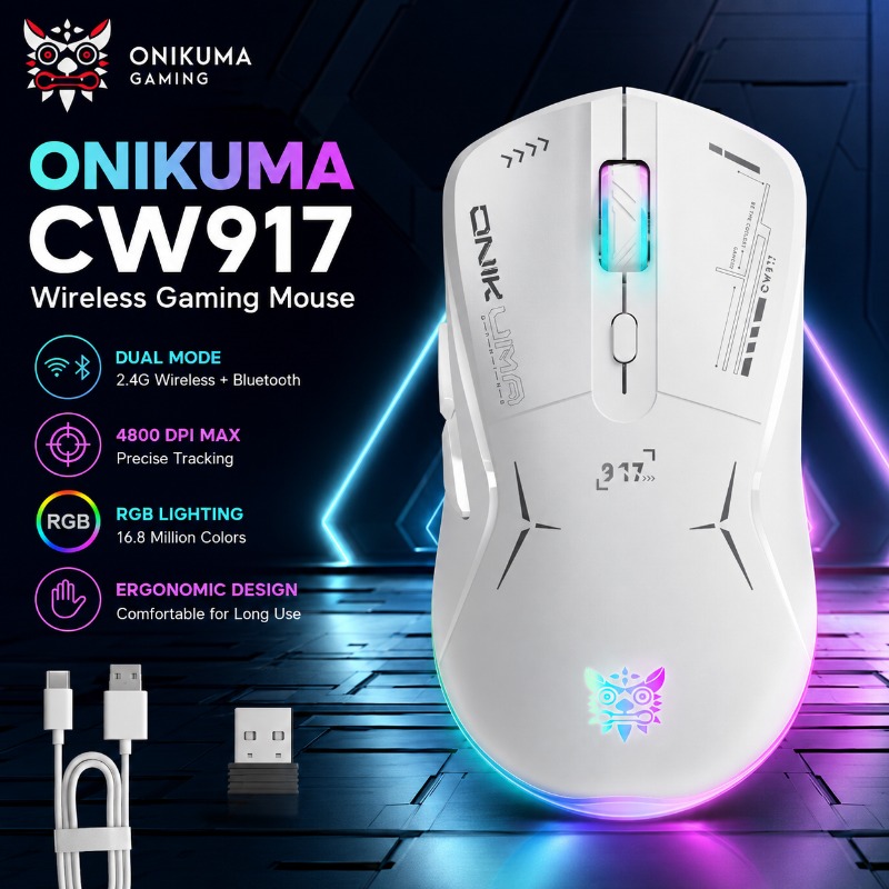 Laptop Accessories Gaming - Беспроводная/проводная игровая мышь ONIKUMA CW917, двухрежимная,