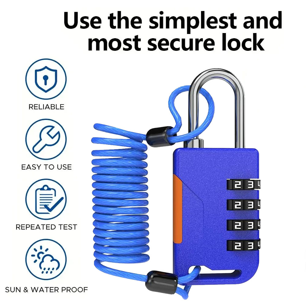 Laptop Backpack Anti Theft - 4-значный кодовый замок с выдвижным кабелем,