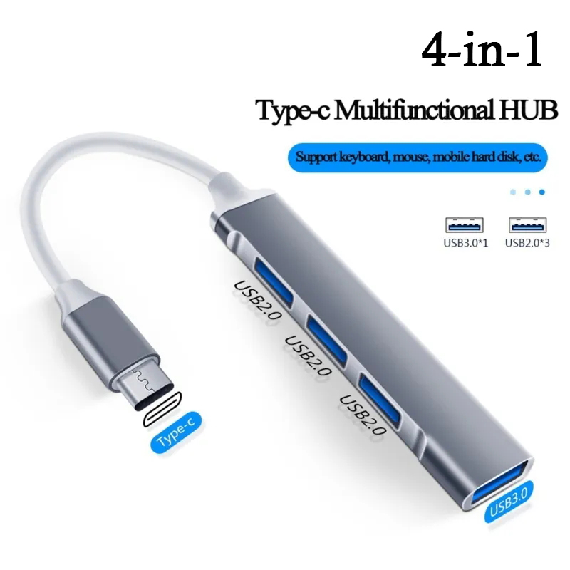 4-в-1 USB C HUB 3.0 Type C 3.0 – обзор и цена Laptop Accessories For Programmers