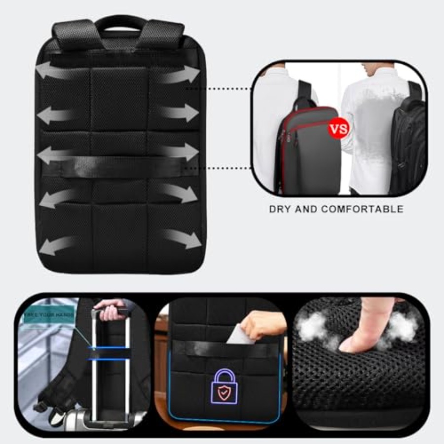 Тонкий и расширяемый рюкзак дл – обзор и цена Laptop Backpack Anti Theft