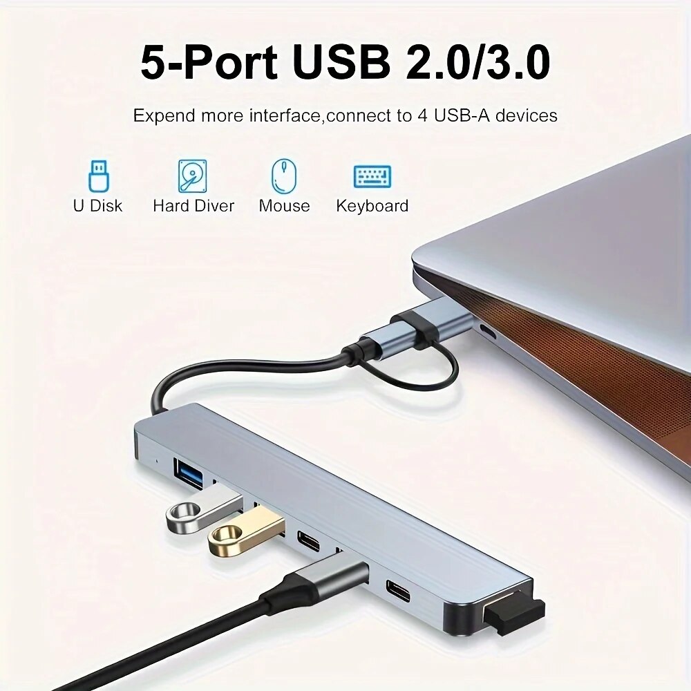 USB-хаб 2-в-1 с 7 портами USB  – обзор и цена Laptop Accessories For Programmers