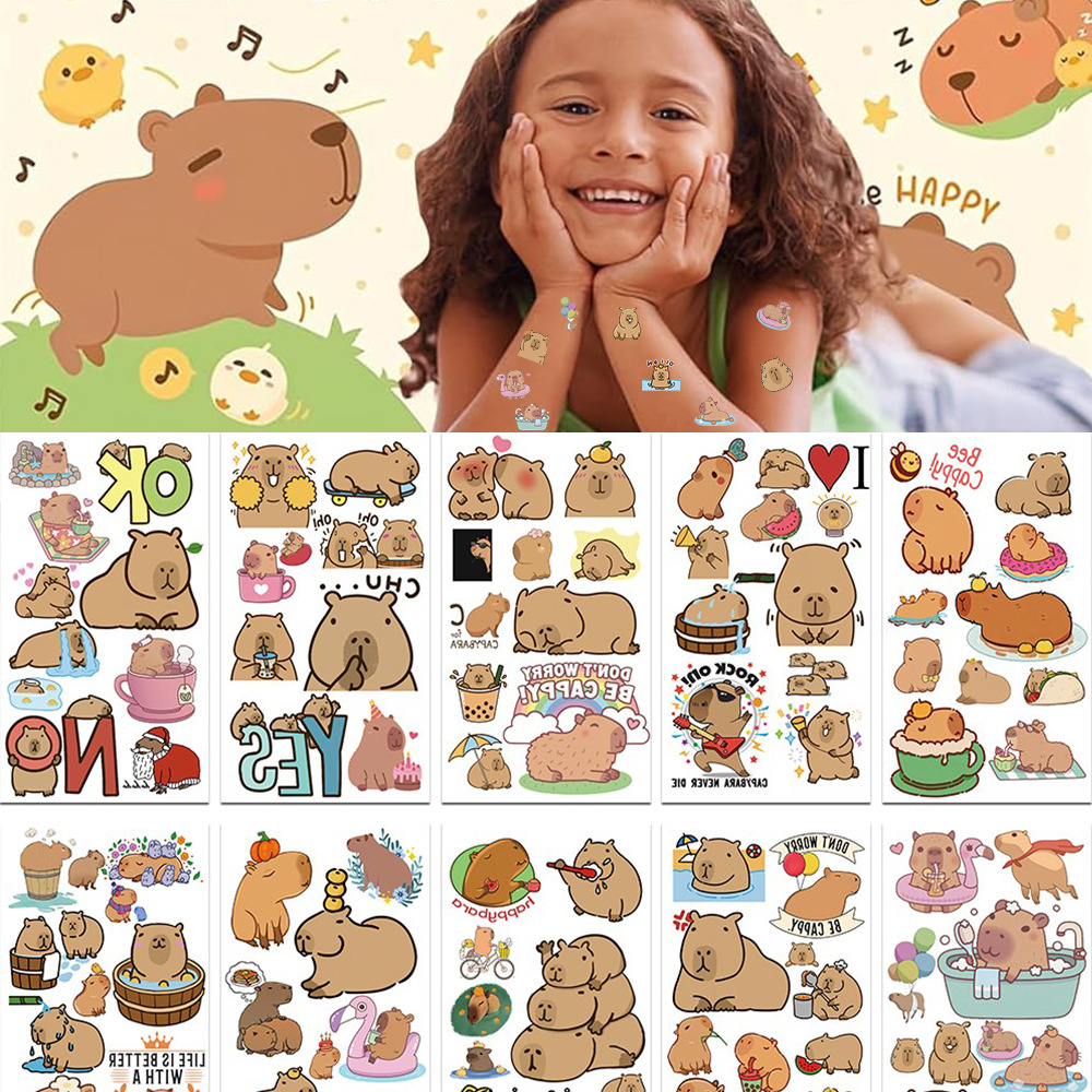 10 шт. милых наклеек-тату с ка – обзор и цена Laptop Accessories Kids